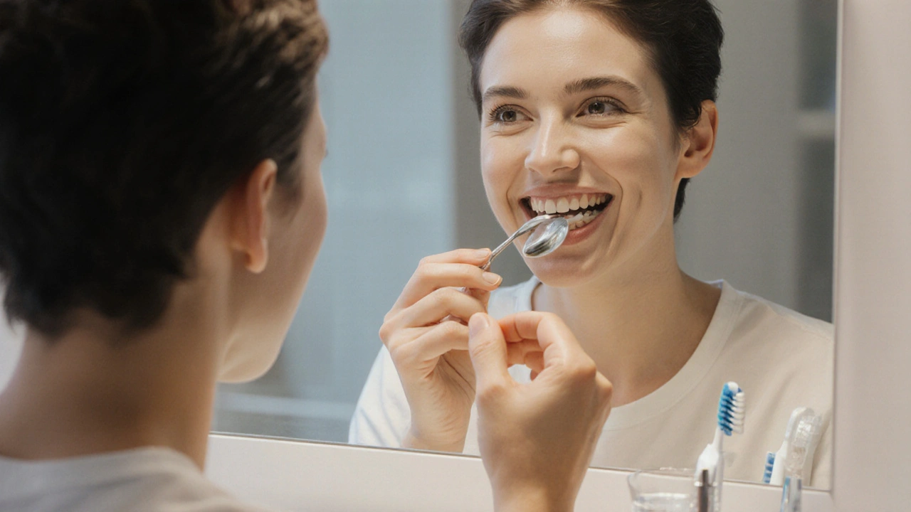 Dentální zrcátko: Jak ho používat pro kontrolu stavu zubního náhradního materiálu