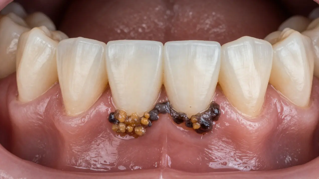 Zubní kámen pod dásní: jaké jsou příznaky a co s ním dělat?