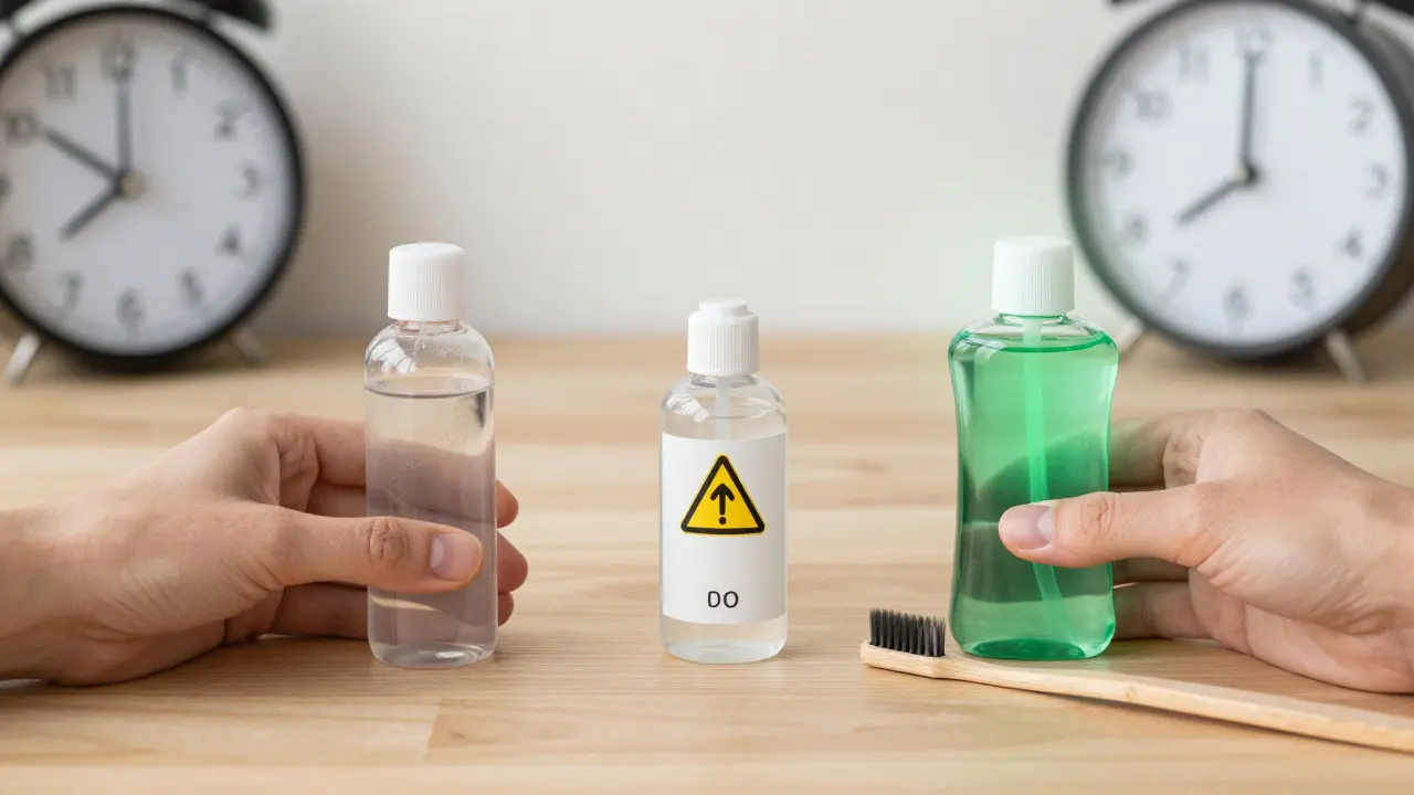 Tři typy vyplachovadel: škodlivé a bezpečné, symbolizované barvami a světlem.