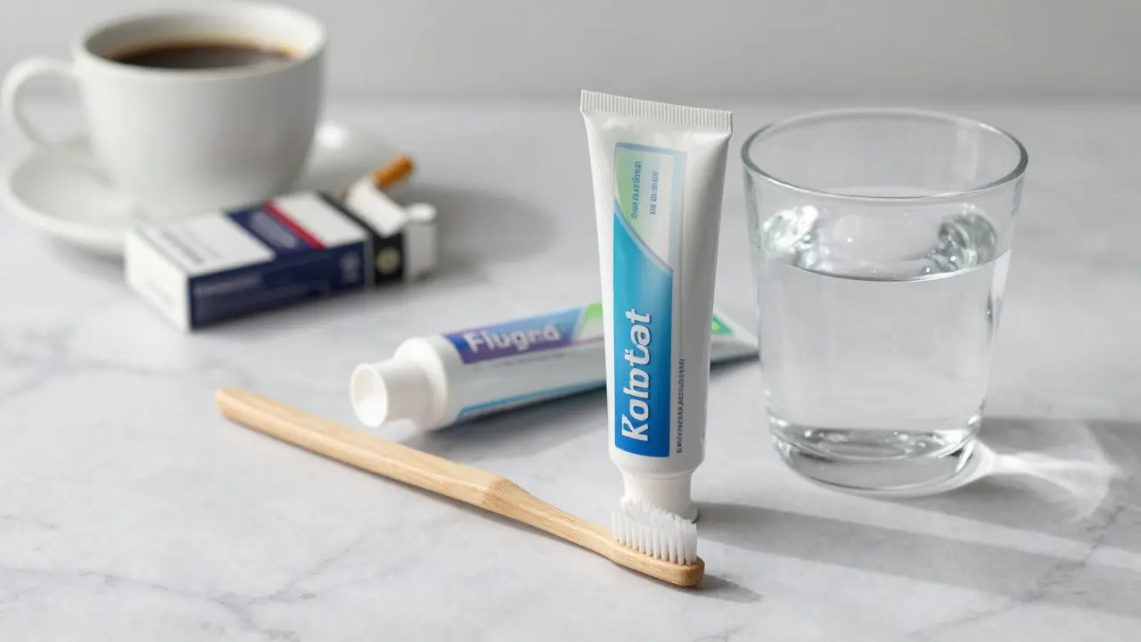 Hygienické potřeby a studená voda pro péči o zuby