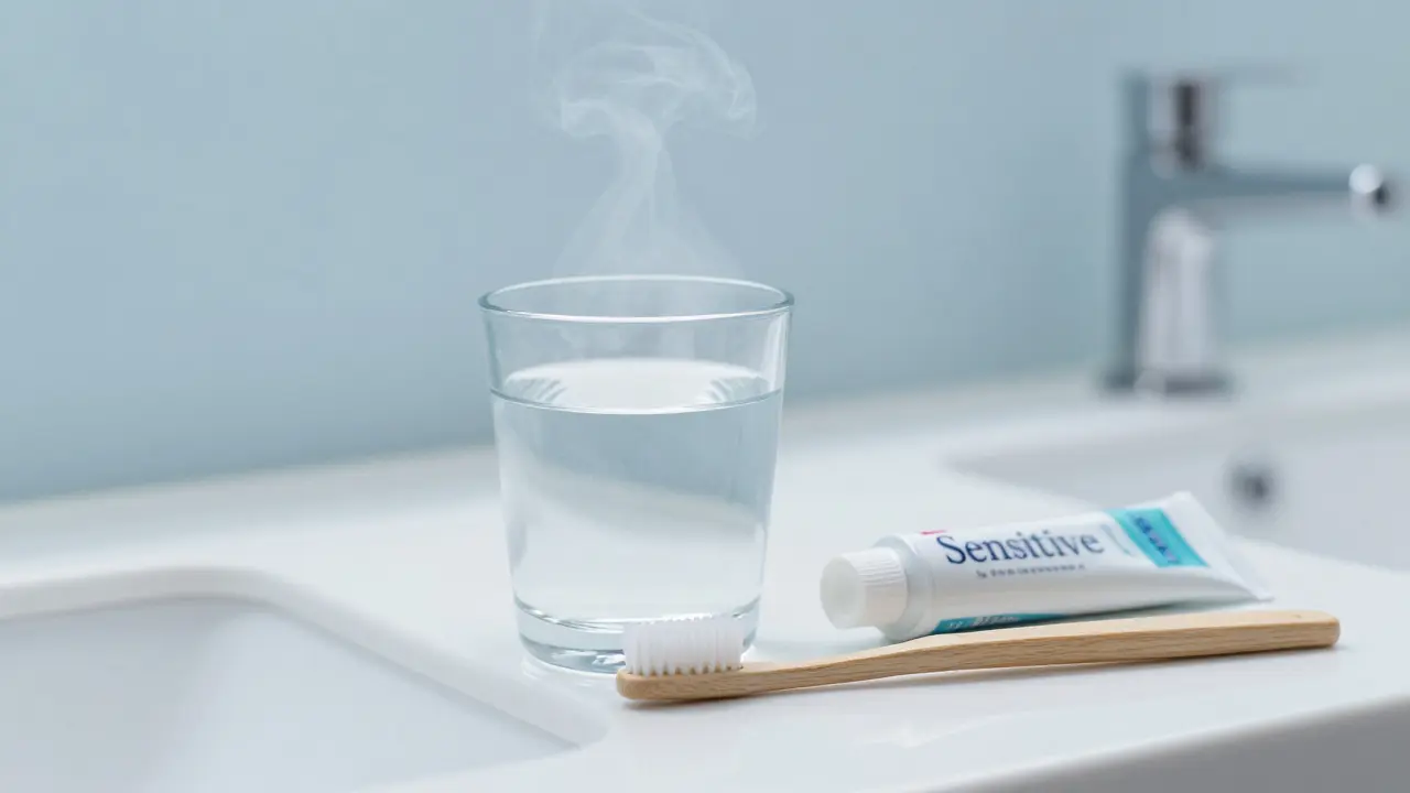 Měkký kartáček a teplá solená voda pro ústní hygienu