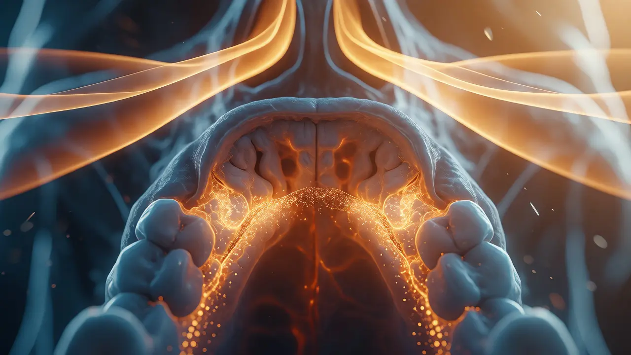 Konceptuální zobrazení rozšíření patra a novotvorby kosti